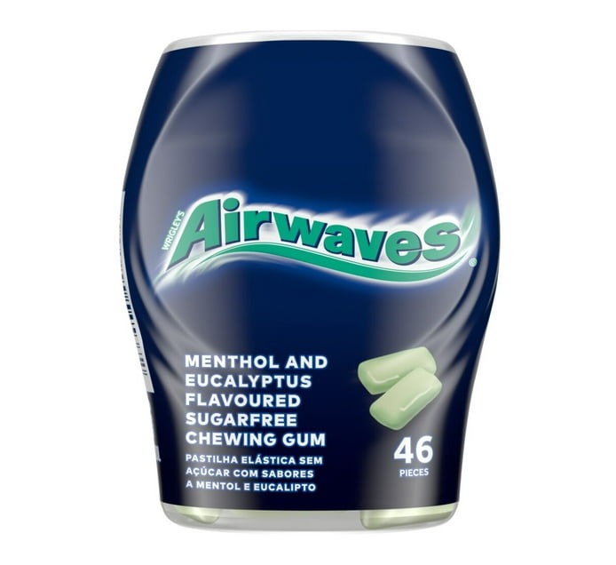 Airwaves Chewing Gum Menthol Eucalyptus (Pack of 12 x 46 Pieces) - Bulk Haven