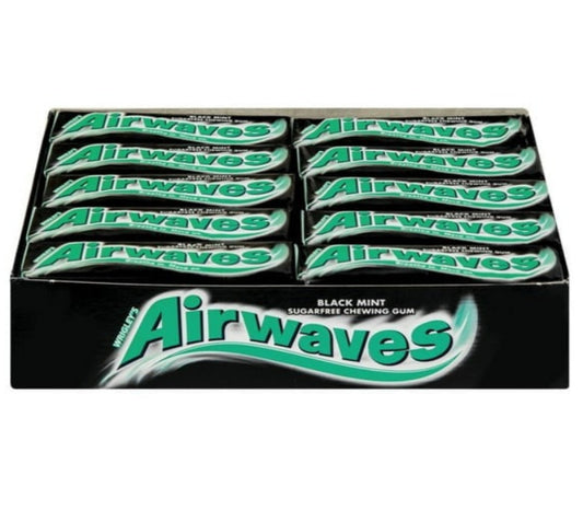 Airwaves Sugar Free Gum - Black Mint (30 X 10PC) - Bulk Haven