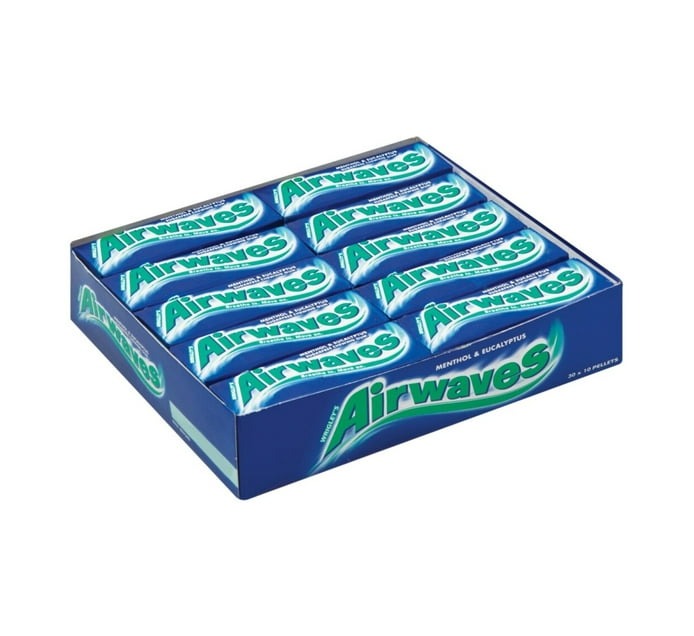 Airwaves Sugar Free Gum - Ment Eucalypt (30 x 10pc) - Bulk Haven