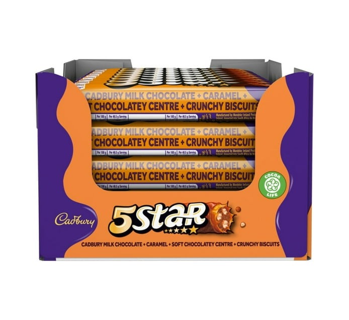 Cadbury 5 Star - Chocolate Bar (Pack of 32 x 48.5g) - Bulk Haven