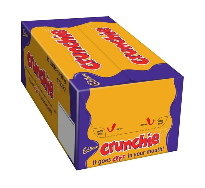 Cadbury Crunchie - Chocolate (Pack of 40 x 40g) - Bulk Haven
