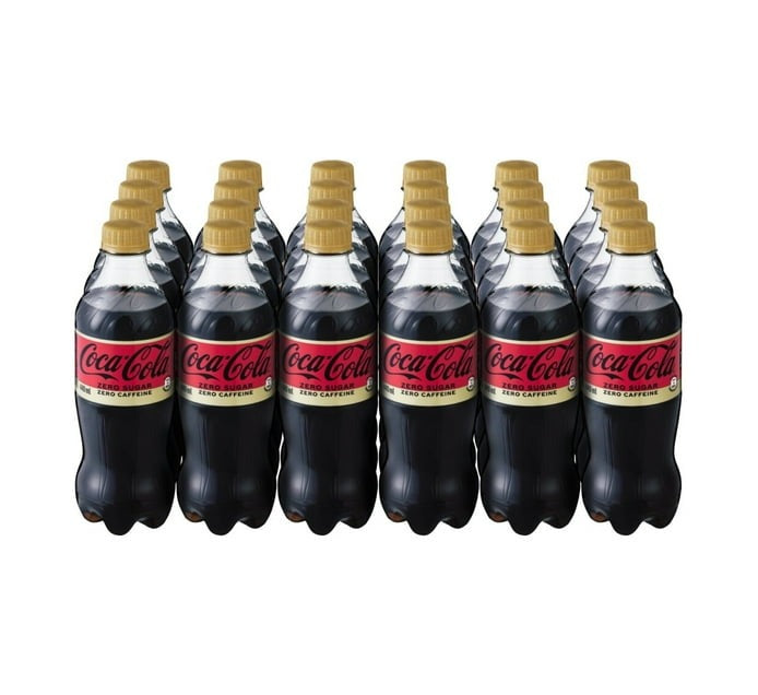 Coca Cola Zero Sugar & Caffeine Soft Drink Bottle (24 x 440ml) - Bulk Haven