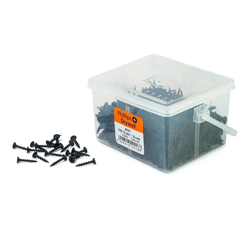 Drywall Screws, 3.5mm x 25mm, (Set of 1000 Pieces) - Bulk Haven