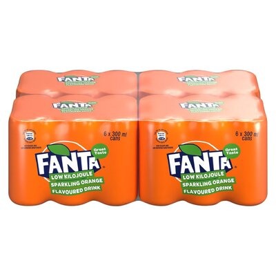 Fanta Orange Soft Drink Cans (24 x 300 ml) - Bulk Haven