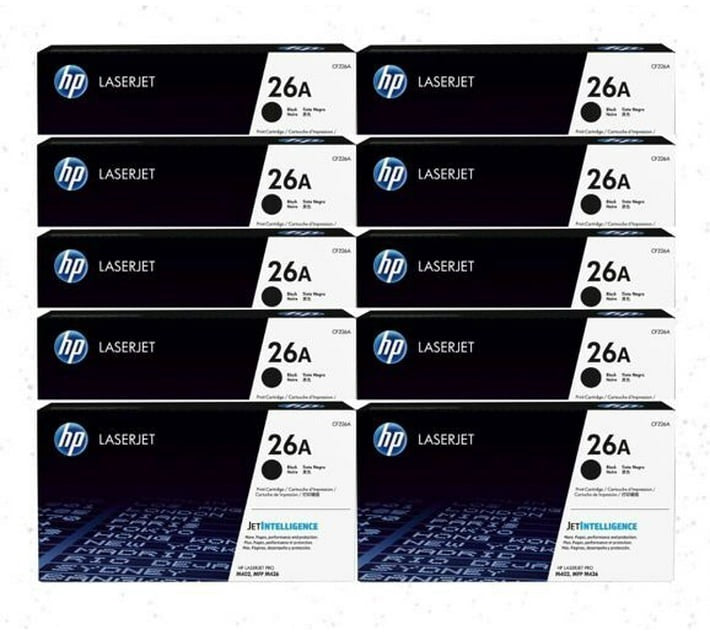 HP Genuine CF226A Black Ink Toner Powder Cartridge (Box of 10) - Bulk Haven