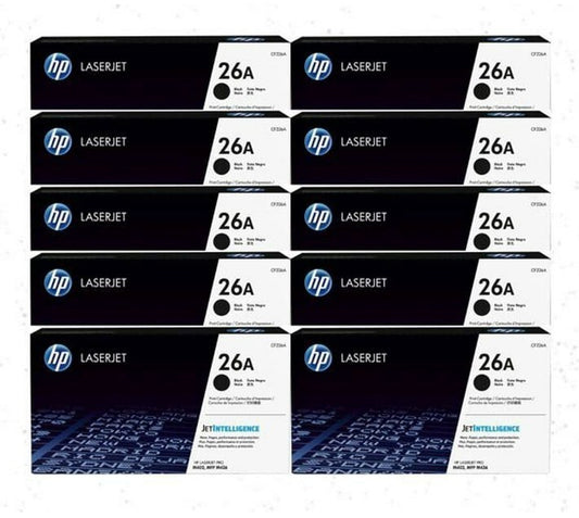 HP Genuine CF226A Black Ink Toner Powder Cartridge (Box of 10) - Bulk Haven