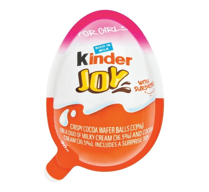 Kinderjoy Chocolate Egg - Girl (Pack of 72 x 21g) - Bulk Haven