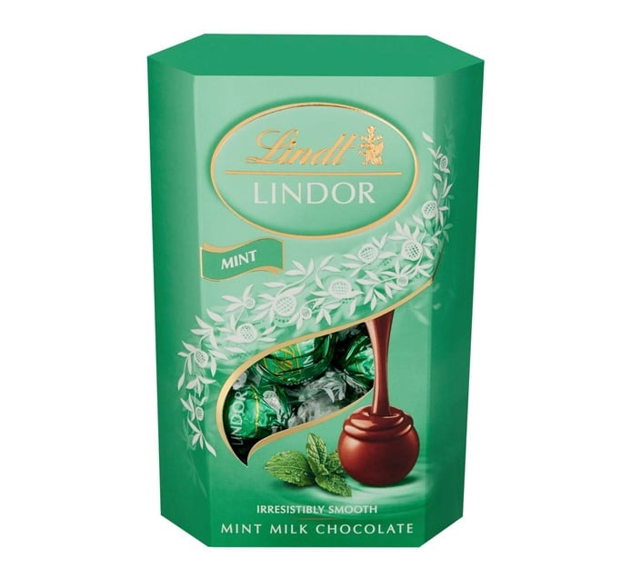 Lindt Cornet Truffles Box Chocolates Mint (Pack of 8 x 200g) - Bulk Haven