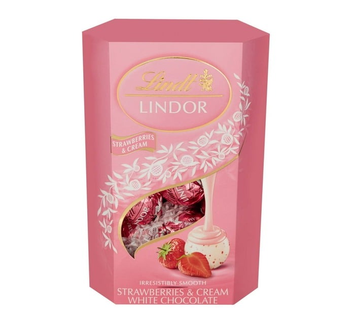 Lindt Cornet Truffles Box Chocolates Strawberry (Pack of 8 x 200g) - Bulk Haven