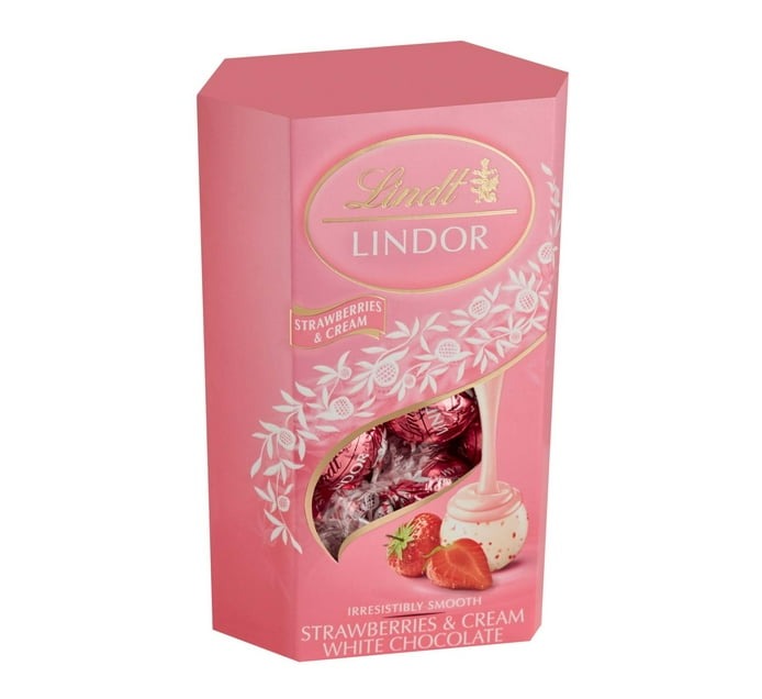 Lindt Cornet Truffles Box Chocolates Strawberry (Pack of 8 x 200g) - Bulk Haven
