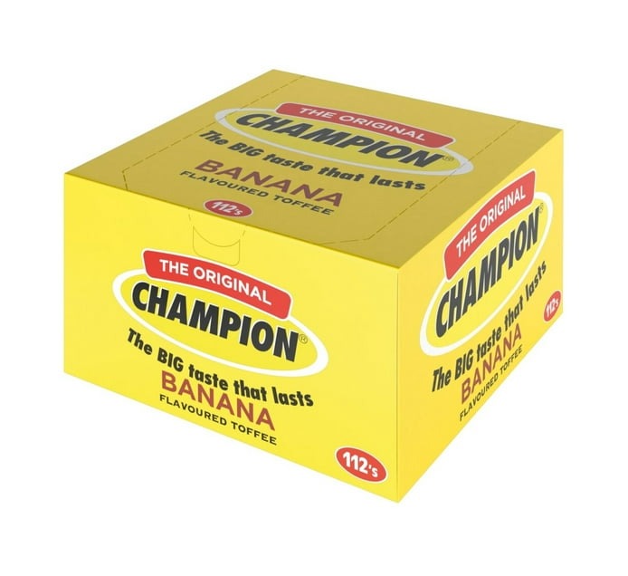Mister Sweet Champion Toffees Banana (Pack of 112) - Bulk Haven