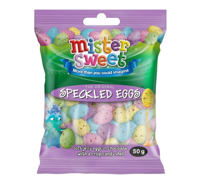 Mister Sweet Mini Prepacks Speckled Eggs (Pack of 24 x 50g) - Bulk Haven