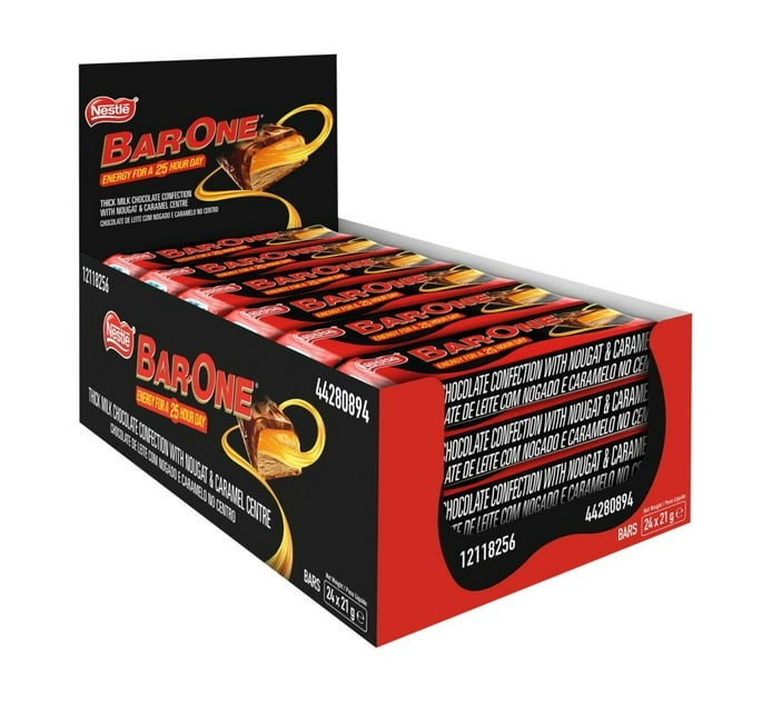 Nestle Bar One Mini Chocolate Bars (Pack of 24 x 21g) - Bulk Haven