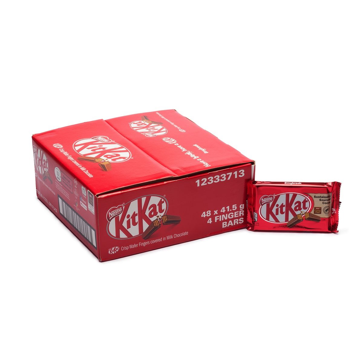 Nestle Kit Kat 4 Finger Wafer - Milk Chocolate (Pack of 48 x 41.5g) - Bulk Haven