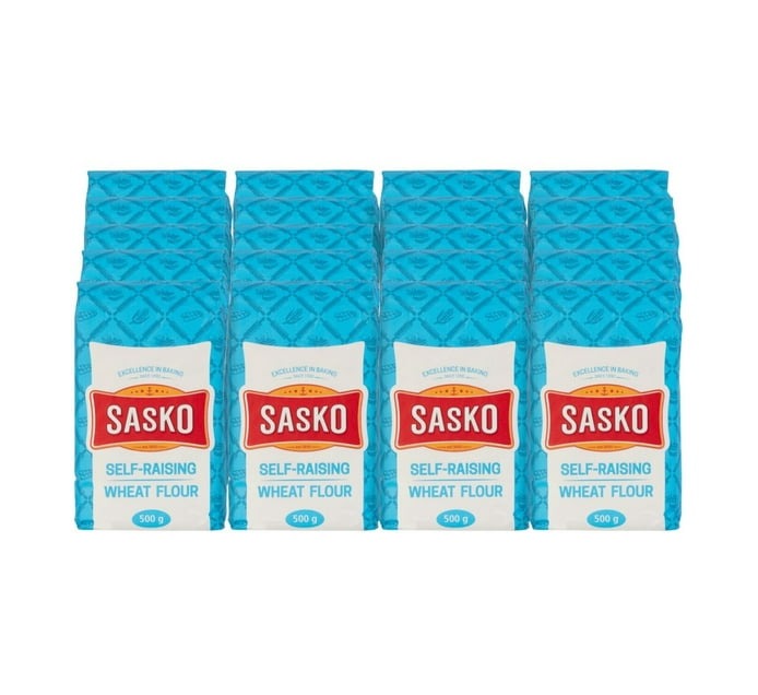 Sasko Self Raising Wheat Flour (20 x 500g) - Bulk Haven