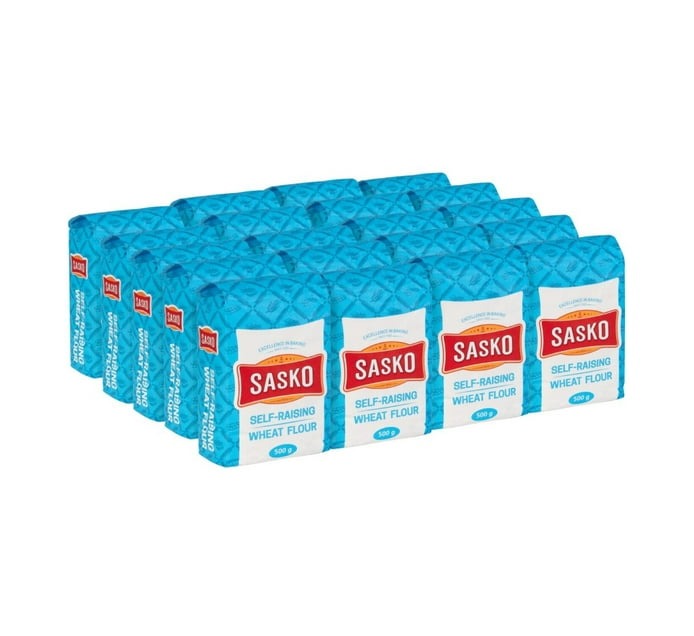 Sasko Self Raising Wheat Flour (20 x 500g) - Bulk Haven