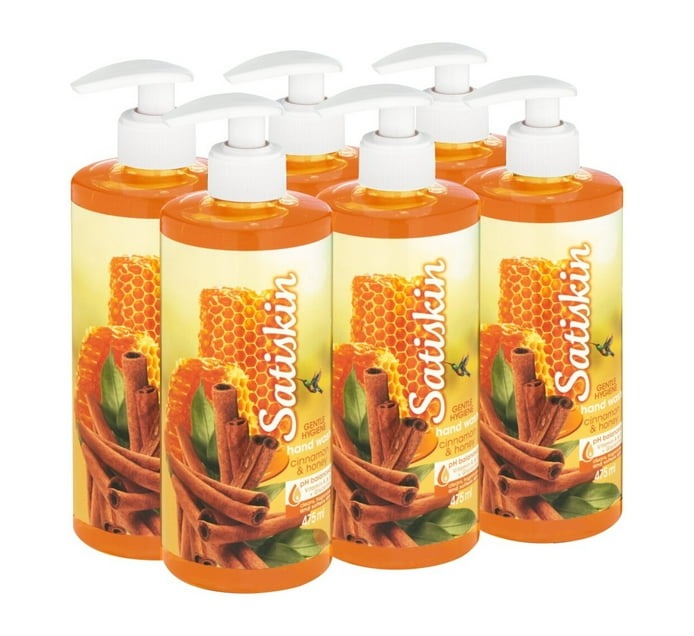 Satiskin Hand Wash Cinnamon & Honey (24 x 475ml) - Bulk Haven