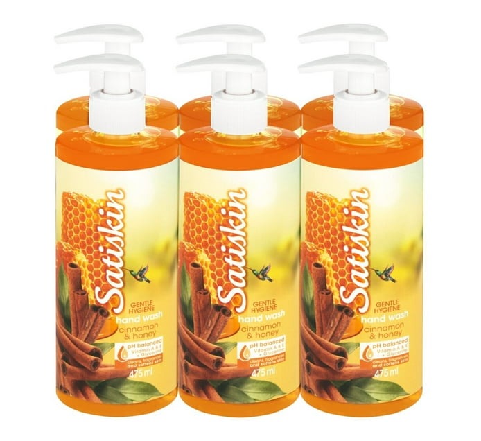 Satiskin Hand Wash Cinnamon & Honey (24 x 475ml) - Bulk Haven