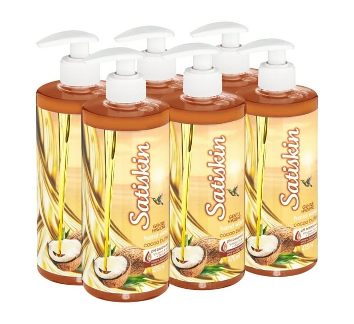 Satiskin Hand Wash Cocoa Butter (6 x 475ml) - Bulk Haven