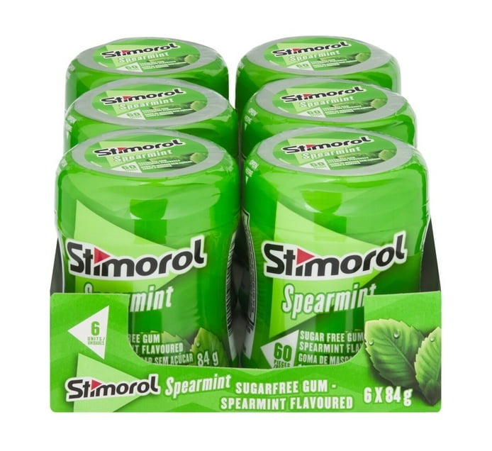 Stimorol Sugar Free Gum - Spearmint (6 x 84g) - Bulk Haven