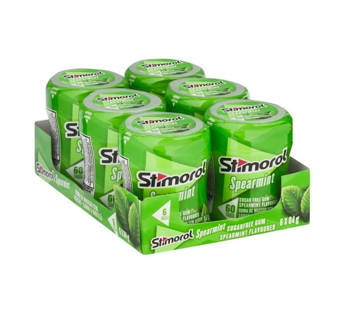 Stimorol Sugar Free Gum - Spearmint (6 x 84g) - Bulk Haven