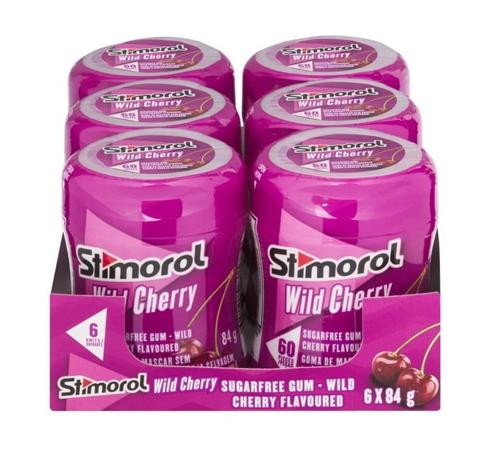 Stimorol Sugar Free Gum - Wild Cherry (6 x 84g) - Bulk Haven