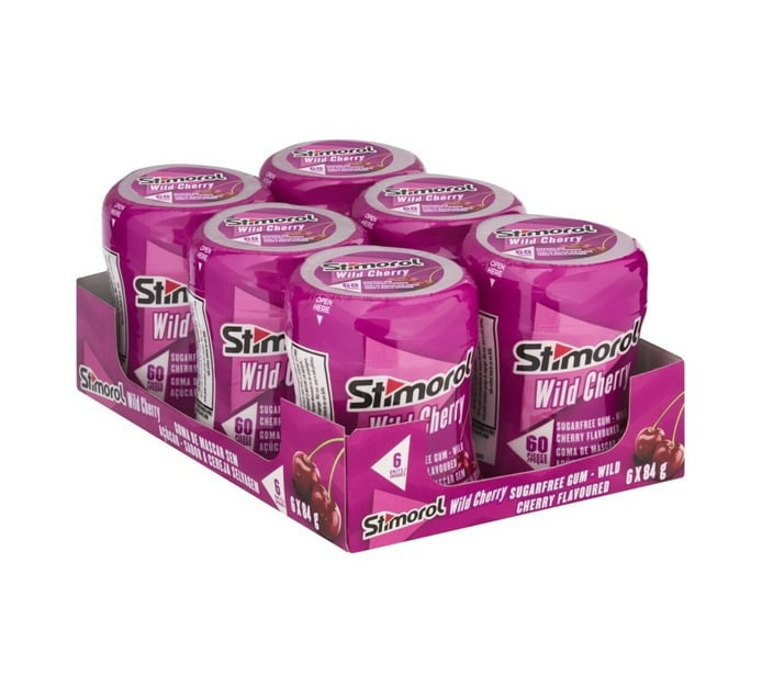 Stimorol Sugar Free Gum - Wild Cherry (6 x 84g) - Bulk Haven