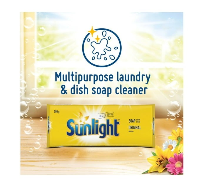 Sunlight Laundry Bar Soap (500 g, Pack of 42) - Bulk Haven