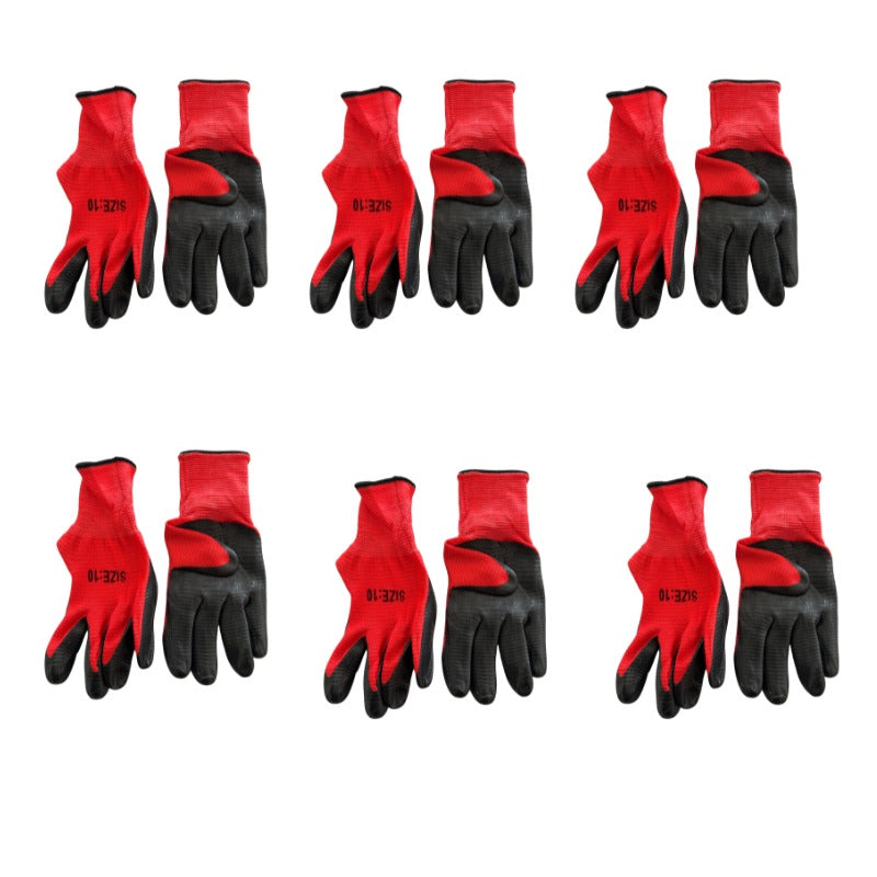 Worker Gloves - Red (Set of 6) - Bulk Haven