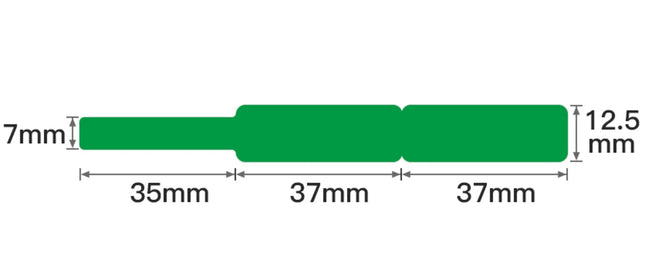 NB142 - NIIMBOT - D11 / D101 / D110 / H1S - RXL 12.5X109MM - 65 LABELS PER ROLL - GREEN CABLE - Bulk Haven