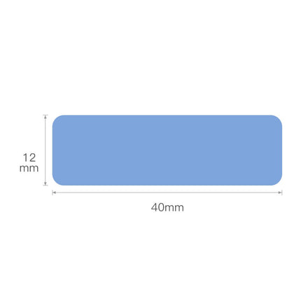 NB130 - NIIMBOT - D11 / D101 / D110 / H1S - 12X40MM - 160 THERMAL LABELS - SOLID BLUE - Bulk Haven