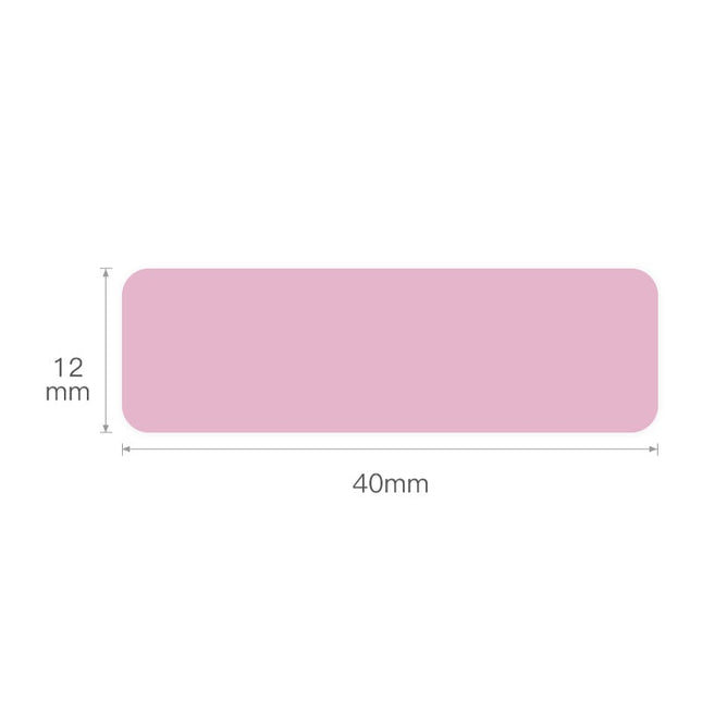 NB128 - NIIMBOT - D11 / D101 / D110 / H1S - 12X40MM - 160 THERMAL LABELS - SOLID PINK - Bulk Haven