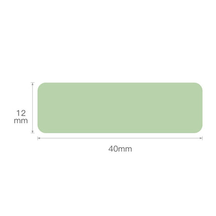 NB129 - NIIMBOT - D11 / D101 / D110 / H1S - 12X40MM - 160 THERMAL LABELS - SOLID GREEN - Bulk Haven