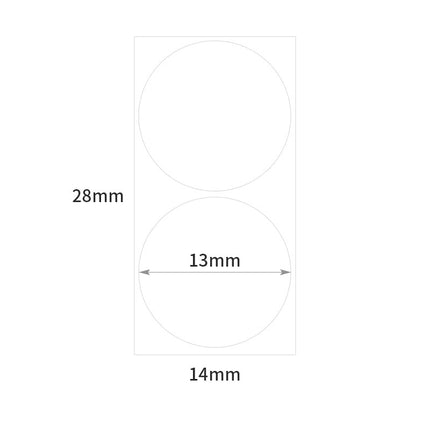 NB151 - NIIMBOT - D11 / D101 / D110 / H1S - 14X28MM - 220 LABELS PER ROLL - TWIN ROUND - WHITE (5 ROLLS)