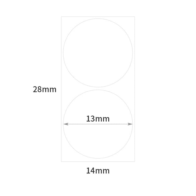 NB151 - NIIMBOT - D11 / D101 / D110 / H1S - 14X28MM - 220 LABELS PER ROLL - TWIN ROUND - WHITE (5 ROLLS)