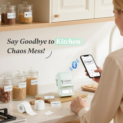 NB109 - NIIMBOT - B21 - PORTABLE THERMAL LABEL BLUETOOTH PRINTER INCLUDING FREE LABEL (50*30MM - WHITE)