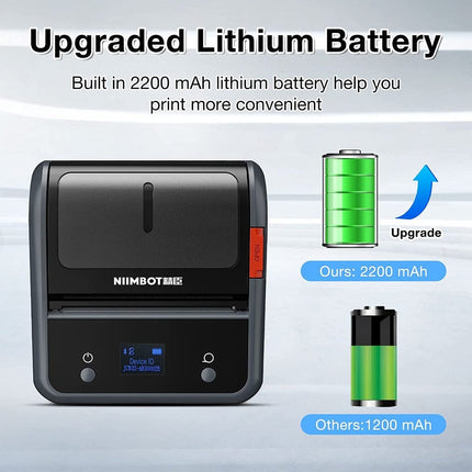 NB119 - NIIMBOT - B3S - PORTABLE THERMAL LABEL BLUETOOTH PRINTER INCLUDING FREE LABEL (70*40MM - WHITE)