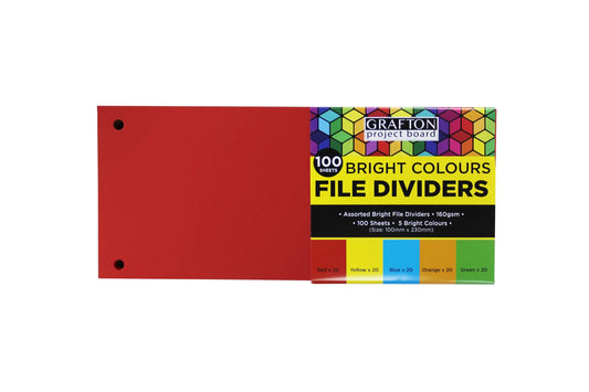 Board Dividers - 230mm x 100mm - Bright Assorted - 100 Pack - Bulk Haven