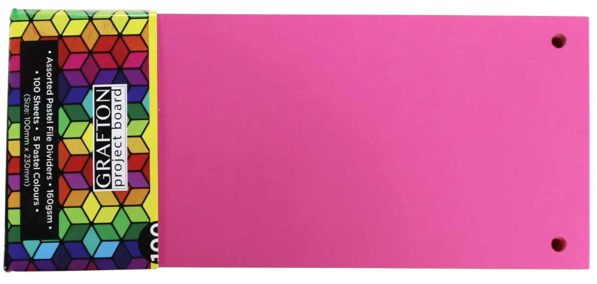 Board Dividers - 230mm x 100mm - Dayglo Assorted - 100 Pack - Bulk Haven