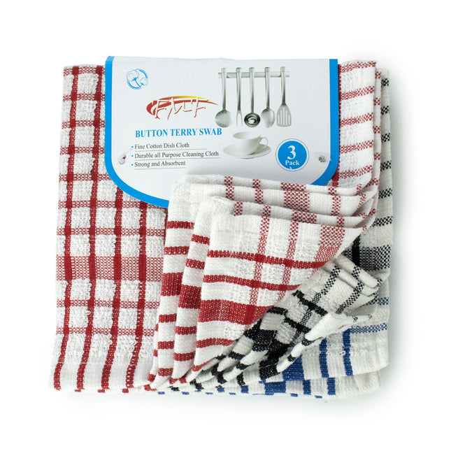 Button Terry Swabs 3's x 4 - Bulk Haven