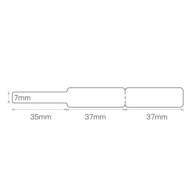 NB118 - NIIMBOT - D11 / D101 / D110 / H1S - RXL 12.5X109MM  - 65 LABELS PER ROLL - CABLE - WHITE (5 ROLLS)