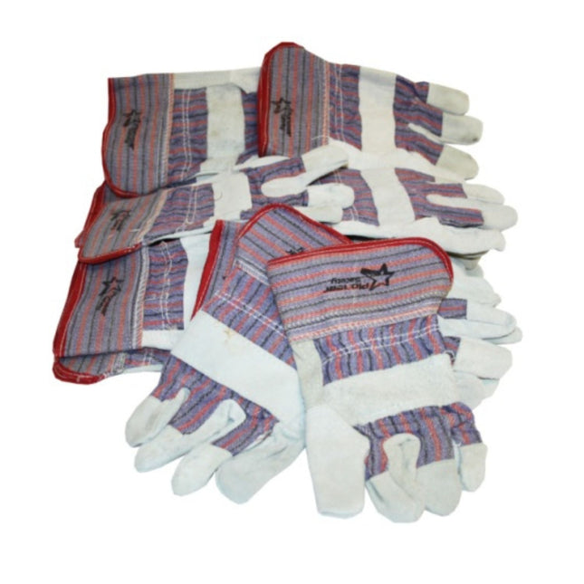 Chrome Leather Gloves Candy Stripe x 12