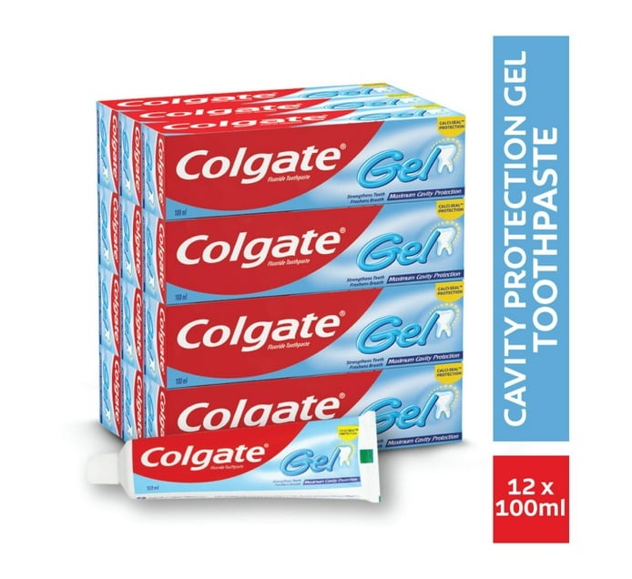 Colgate Toothpaste Gel (Pack of 12 x 100ml) - Bulk Haven