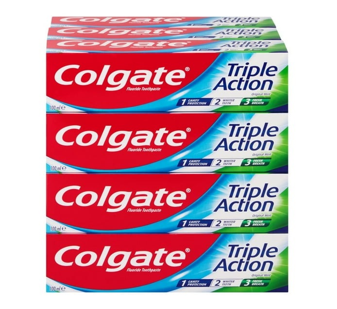 Colgate Triple Action Toothpaste (Pack of 12 x 100ml) - Bulk Haven