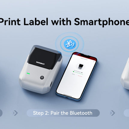 NB493 - NIIMBOT - B1 - PORTABLE THERMAL LABEL BLUETOOTH PRINTER INCLUDING FREE LABEL (50*30MM - WHITE)