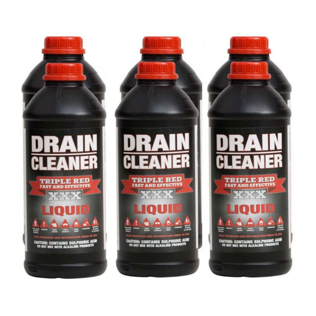 Drain Cleaner Liquid (Black) Acid Based 1L x 6