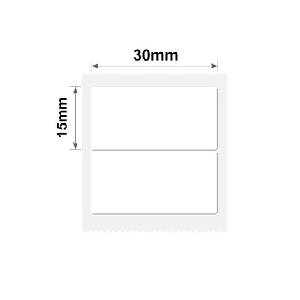 NB183 - NIIMBOT - B1 / B21 / B3S / B4 - 30X15MM/2R - 460 LABELS PER ROLL - WHITE (5 ROLLS)