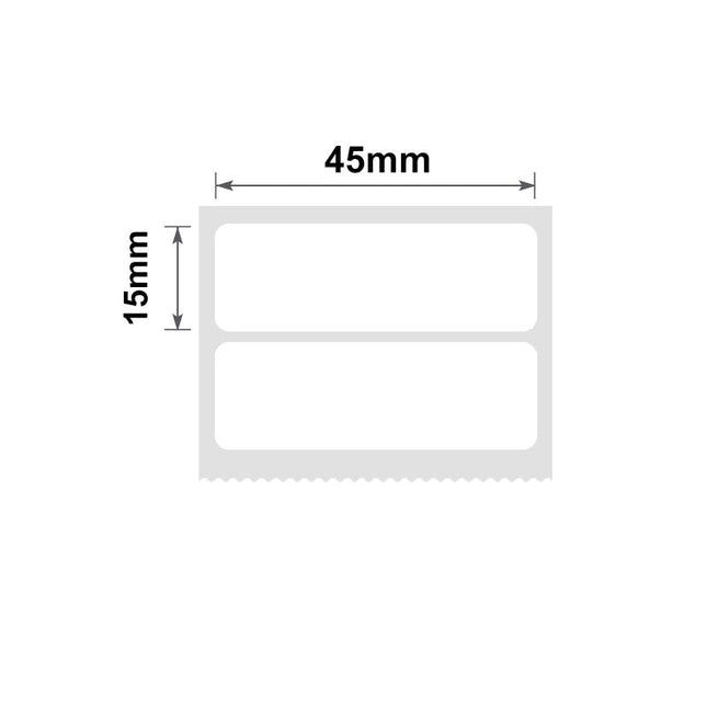 NB194 - NIIMBOT - B1 / B21 / B3S / B4 - T45X15MM/2R - 460 LABELS PER ROLL - WHITE (5 ROLLS)