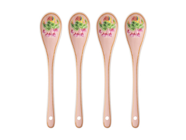 Maxwell & Williams Gabby Malpas Jardin Teaspoon Set of 4 Cyclamen (Gift Boxed) - Bulk Haven