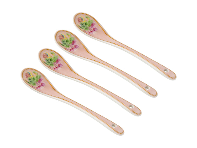 Maxwell & Williams Gabby Malpas Jardin Teaspoon Set of 4 Cyclamen (Gift Boxed) - Bulk Haven